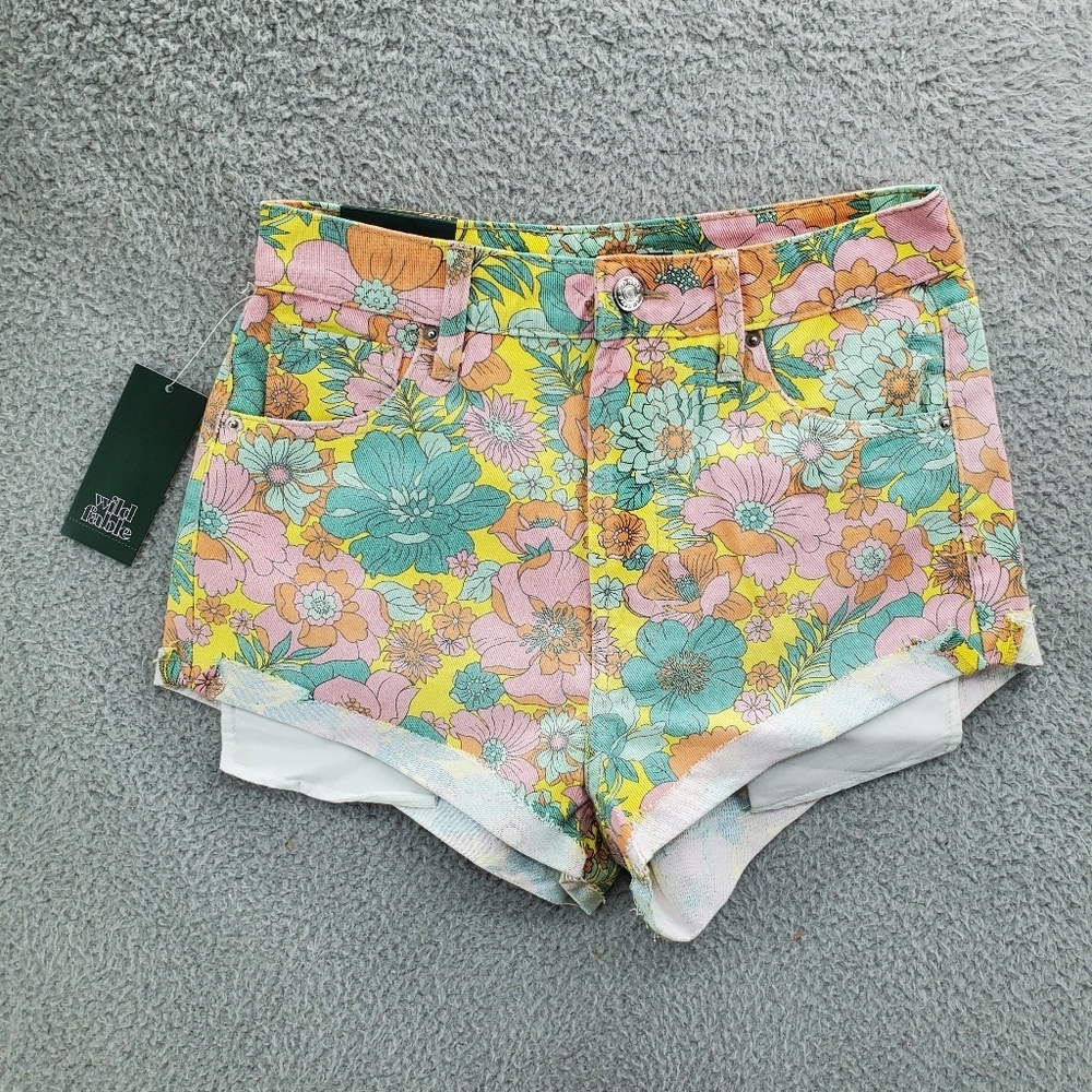 Wild Fable Highest Rise Cheeky Shorts Floral Womens NWT